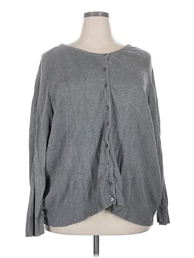 Pre-owned Croft & Barrow Cardigan Sweater In Gray