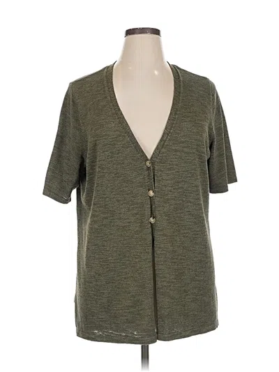 Pre-owned Croft & Barrow Cardigan Sweater In Green