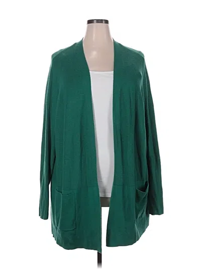 Pre-owned Croft & Barrow Cardigan Sweater In Green
