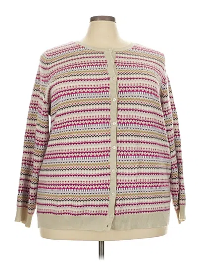 Pre-owned Croft & Barrow Cardigan Sweater In Ivory