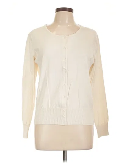 Pre-owned Croft & Barrow Cardigan Sweater In Ivory