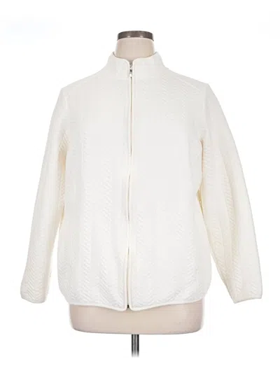 Pre-owned Croft & Barrow Cardigan Sweater In Ivory