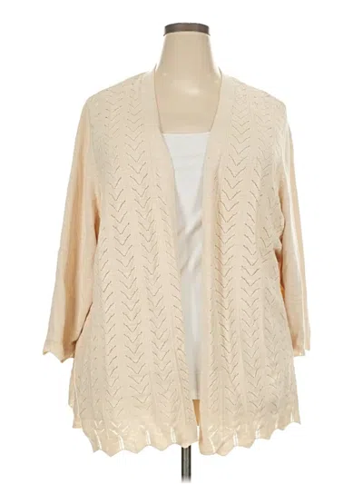 Pre-owned Croft & Barrow Cardigan Sweater In Ivory