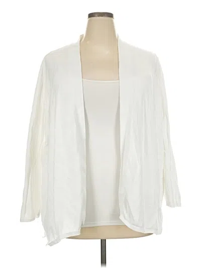 Pre-owned Croft & Barrow Cardigan Sweater In Ivory