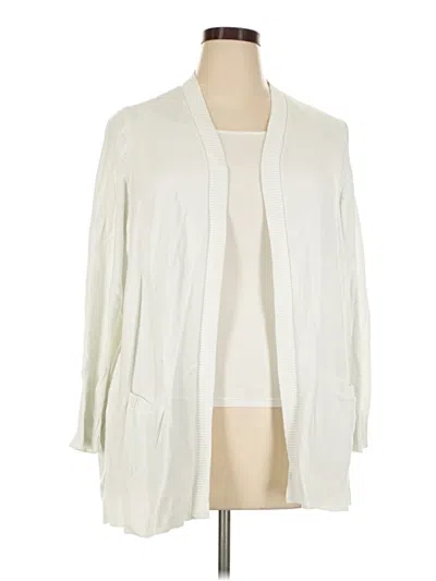 Pre-owned Croft & Barrow Cardigan Sweater In Ivory