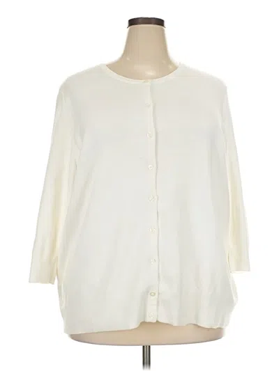 Pre-owned Croft & Barrow Cardigan Sweater In Ivory