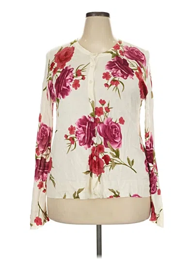 Pre-owned Croft & Barrow Cardigan Sweater In Ivory
