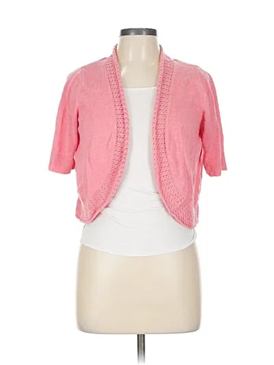 Pre-owned Croft & Barrow Cardigan Sweater In Pink