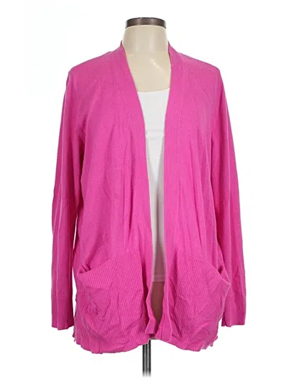 Pre-owned Croft & Barrow Cardigan Sweater In Pink
