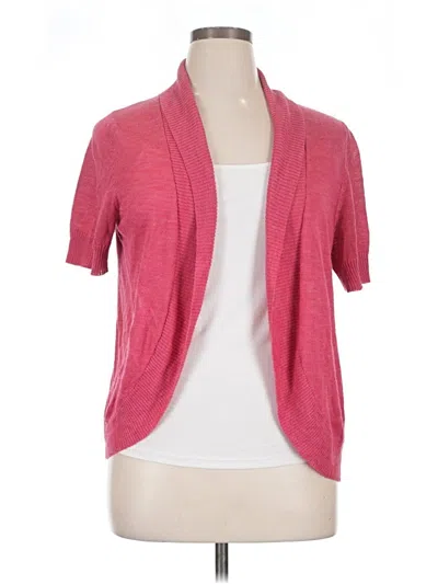 Pre-owned Croft & Barrow Cardigan Sweater In Pink