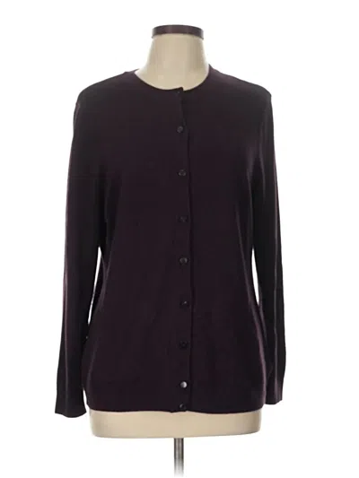 Pre-owned Croft & Barrow Cardigan Sweater In Purple