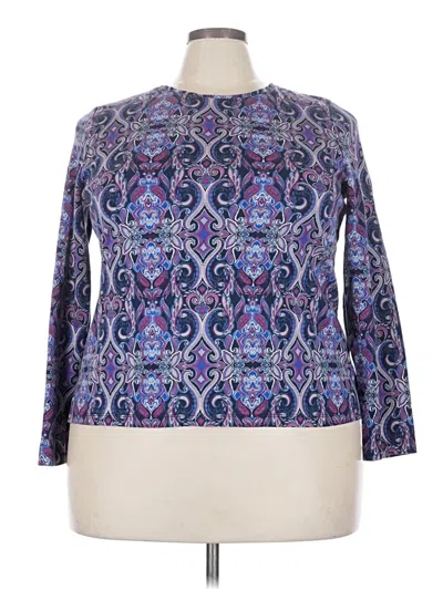 Pre-owned Croft & Barrow Cardigan Sweater In Purple