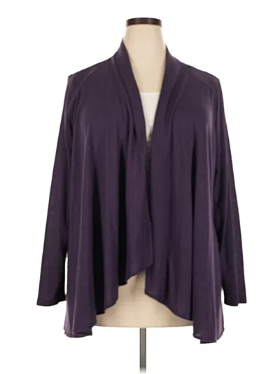 Pre-owned Croft & Barrow Cardigan Sweater In Purple