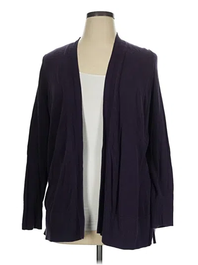 Pre-owned Croft & Barrow Cardigan Sweater In Purple
