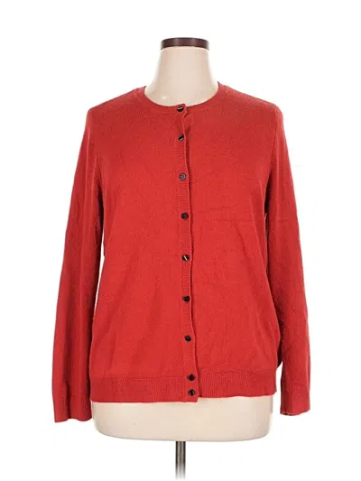 Pre-owned Croft & Barrow Cardigan Sweater In Red
