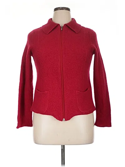 Pre-owned Croft & Barrow Cardigan Sweater In Red