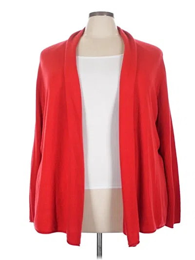 Pre-owned Croft & Barrow Cardigan Sweater In Red
