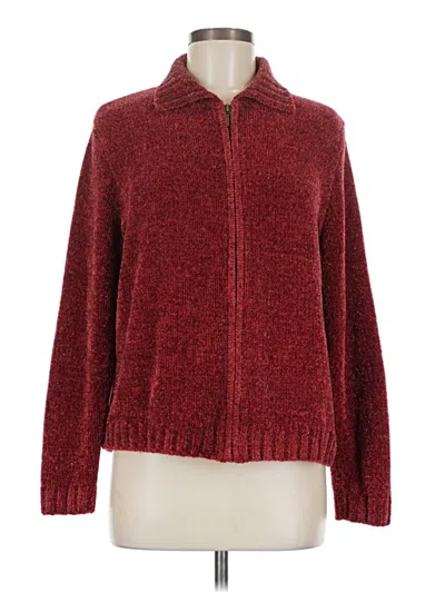 Pre-owned Croft & Barrow Cardigan Sweater In Red