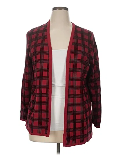 Pre-owned Croft & Barrow Cardigan Sweater In Red