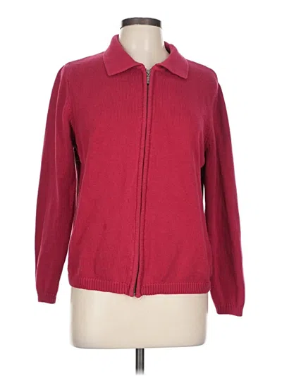 Pre-owned Croft & Barrow Cardigan Sweater In Red