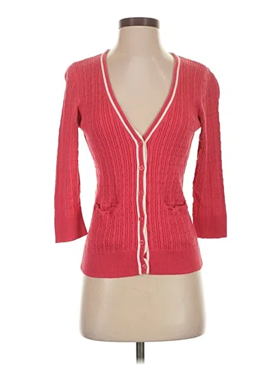 Pre-owned Croft & Barrow Cardigan Sweater In Red