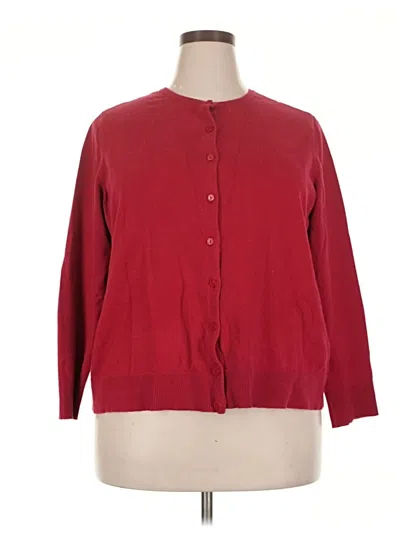 Pre-owned Croft & Barrow Cardigan Sweater In Red