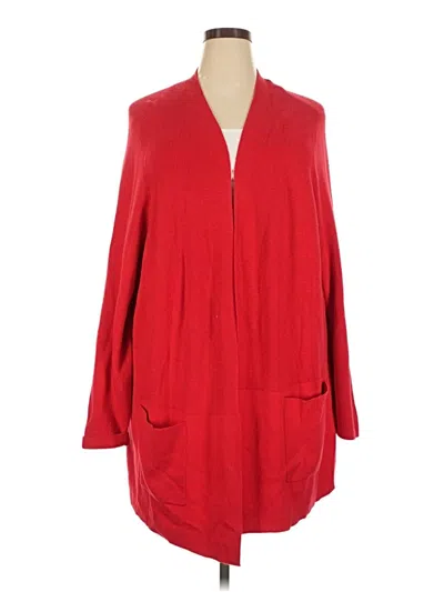 Pre-owned Croft & Barrow Cardigan Sweater In Red