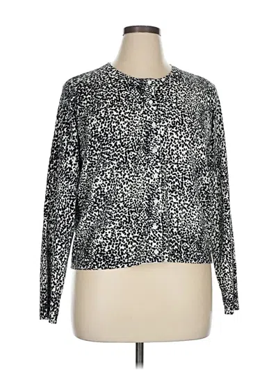 Pre-owned Croft & Barrow Cardigan Sweater In Silver