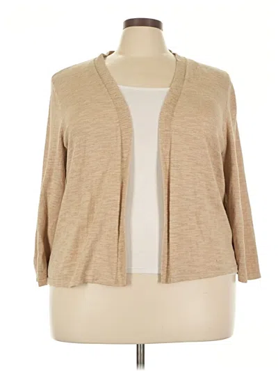 Pre-owned Croft & Barrow Cardigan Sweater In Tan