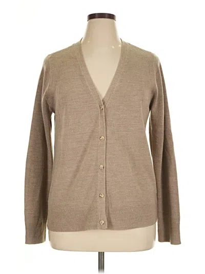 Pre-owned Croft & Barrow Cardigan Sweater In Tan