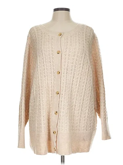 Pre-owned Croft & Barrow Cardigan Sweater In Tan
