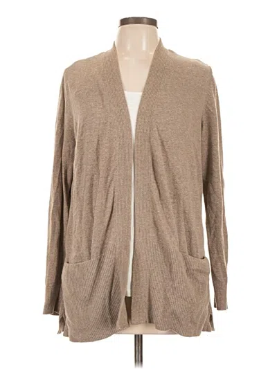 Pre-owned Croft & Barrow Cardigan Sweater In Tan