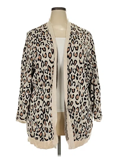 Pre-owned Croft & Barrow Cardigan Sweater In Tan