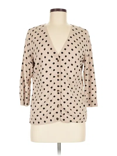 Pre-owned Croft & Barrow Cardigan Sweater In Tan
