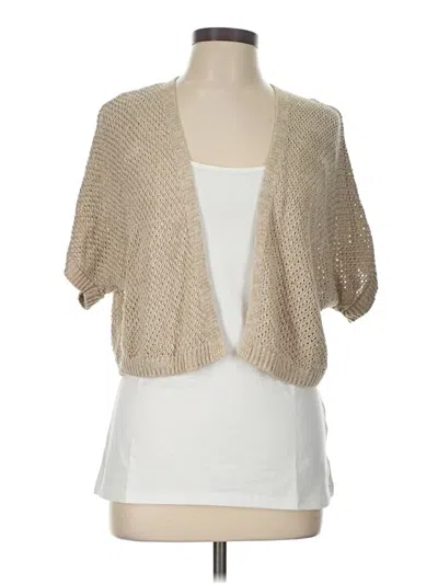 Pre-owned Croft & Barrow Cardigan Sweater In Tan