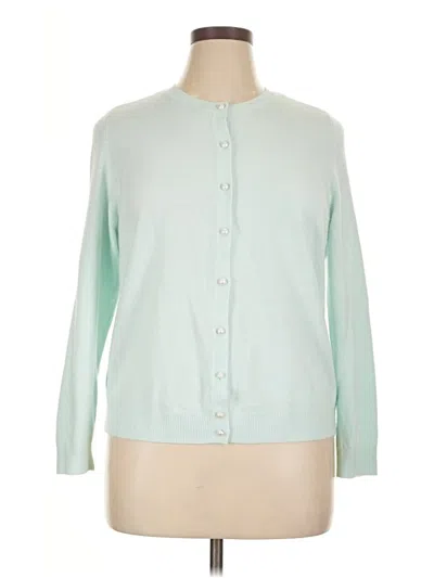 Pre-owned Croft & Barrow Cardigan Sweater In Teal