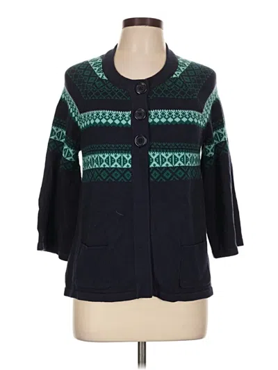 Pre-owned Croft & Barrow Cardigan Sweater In Teal