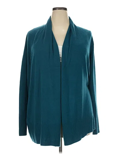 Pre-owned Croft & Barrow Cardigan Sweater In Teal