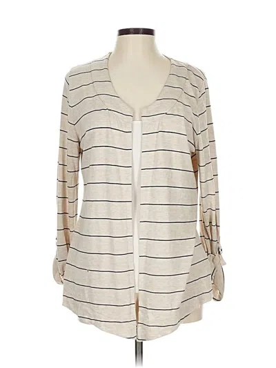 Pre-owned Croft & Barrow Cardigan Sweater In White