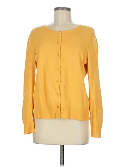 Pre-owned Croft & Barrow Cardigan Sweater In Yellow