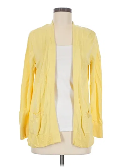 Pre-owned Croft & Barrow Cardigan Sweater In Yellow