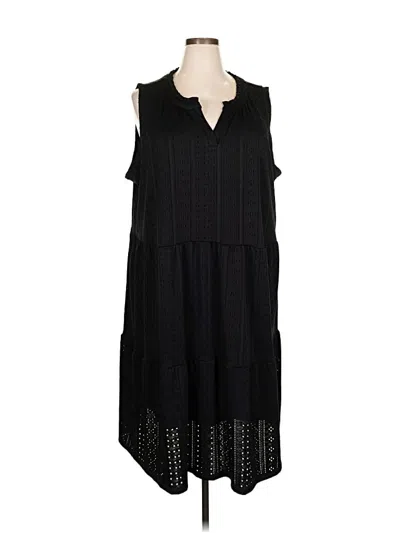 Pre-owned Croft & Barrow Casual Dress In Black