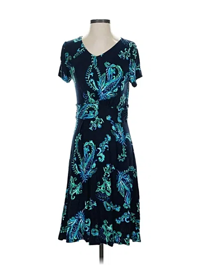 Pre-owned Croft & Barrow Casual Dress In Blue