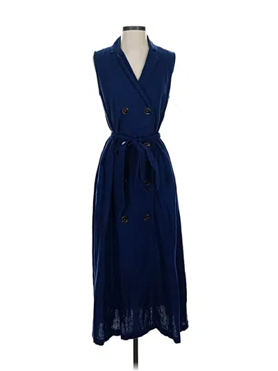 Pre-owned Croft & Barrow Casual Dress In Blue