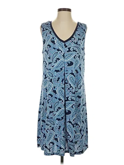 Pre-owned Croft & Barrow Casual Dress In Blue