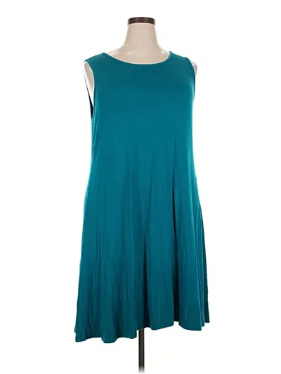 Pre-owned Croft & Barrow Casual Dress In Blue