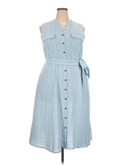 Pre-owned Croft & Barrow Casual Dress In Blue