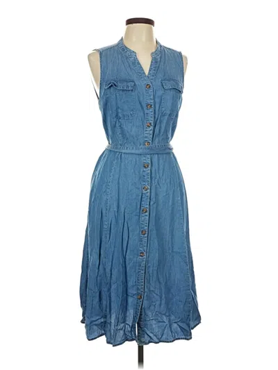 Pre-owned Croft & Barrow Casual Dress In Blue