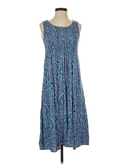 Pre-owned Croft & Barrow Casual Dress In Blue
