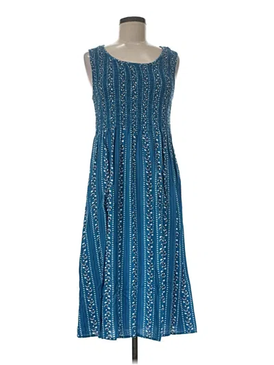 Pre-owned Croft & Barrow Casual Dress In Blue